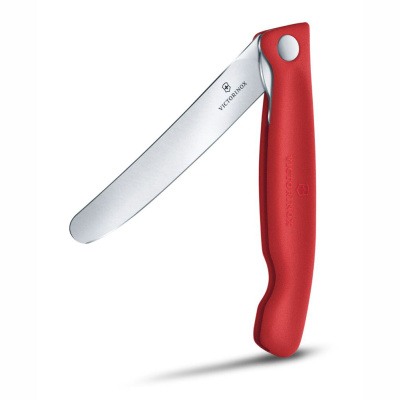 Нож для овощей VICTORINOX Швейцарская классика | Swiss Classic, складной, 11 см, красный