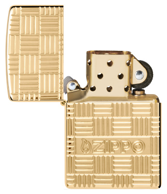 Зажигалка ZIPPO Armor® с покрытием Глянцевая латунь | High Polish Brass, латунь/сталь, золотистая, 38x13x57 мм