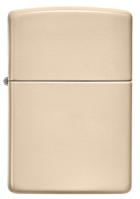 Зажигалка ZIPPO классическая со светло-песочным покрытием | Classic Flat Sand, латунь/сталь, бежевая, глянцевая, 38x13x57 мм