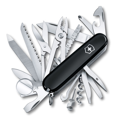 Нож перочинный VICTORINOX Swiss Champ, 91 мм, 33 функции, чёрный