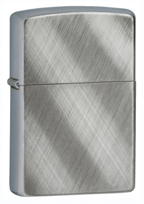 Зажигалка ZIPPO классическая с покрытием матовый хром | Classic Brushed Chrome, латунь/сталь, серебристая, матовая, 38x13x57 мм