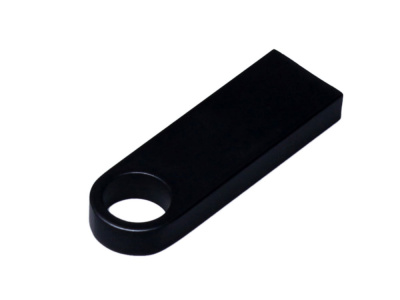 USB 2.0-флешка на 4 Гб с мини чипом и круглым отверстием, черный , размер 4ГБ