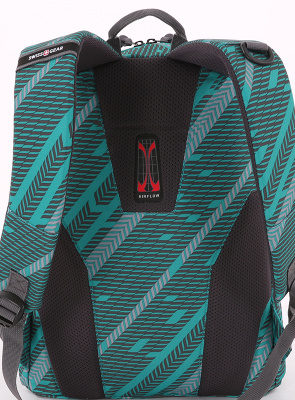 Рюкзак SWISSGEAR, голубой/серый, полиэстер 600D, 32х16х43 см, 22 л
