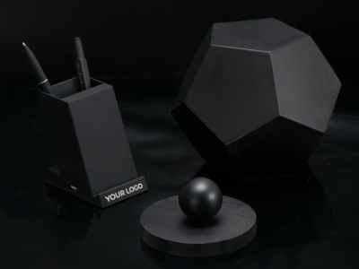Беспроводная зарядка-подставка с подсветкой Glow box, черный (Р)
