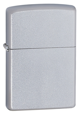 Зажигалка ZIPPO Classic с покрытием Satin Chrome™, латунь/сталь, серебристая, матовая, 38x13x57мм