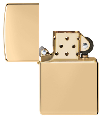 Зажигалка ZIPPO Armor® с покрытием Глянцевая латунь | High Polish Brass, латунь/сталь, золотистая, 38x13x57 мм