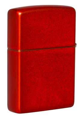 Зажигалка ZIPPO классическая с металлизированным красным покрытием | Classic Metallic Red, латунь/сталь, красная, матовая, 38x13x57 мм