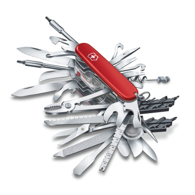 Нож перочинный VICTORINOX Swiss Champ XXL, 91 мм, 73 функции, красный