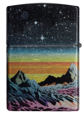 Зажигалка ZIPPO Space in Color Design с покрытием 540 Tumbled Chrome, латунь/сталь, разноцветная, 38x13x57 мм