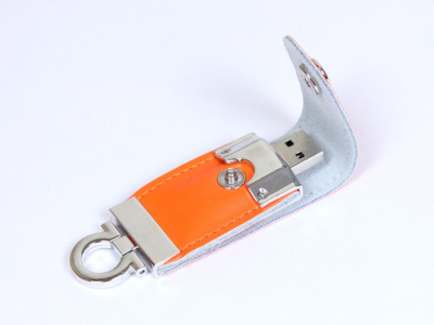 USB-флешка на 16 Гб в виде брелка, оранжевый , размер 16ГБ