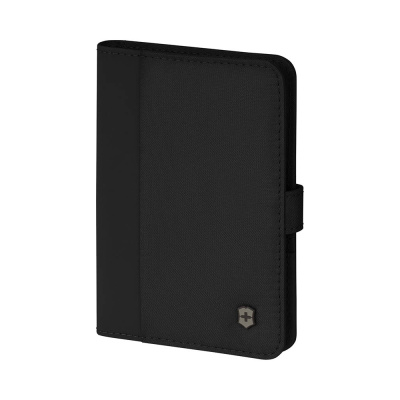 Обложка для паспорта VICTORINOX Travel Essentials, с защитой от сканирования RFID, чёрная, полиэстер, 11x1x15 см