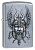 Зажигалка ZIPPO Viking Warrior с покрытием Street Chrome™, латунь/сталь, серебристая, 38x13x57 мм