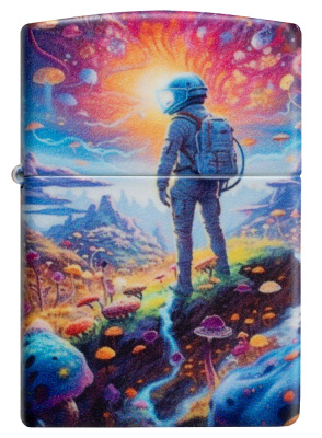 Зажигалка ZIPPO Mushroom Forest Design с покрытием 540 Matte, латунь/сталь, разноцветная, матовая, 38x13x57 мм