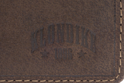 Бумажник KLONDIKE 1896 коллекция «ИСТОК | MAIN», натуральная кожа в темно-коричневом цвете, 11,5 х 9 см
