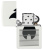 Зажигалка ZIPPO Пламя с градиентом с белым матовым покрытием | Flame Gradient Design White Matte, латунь/сталь, белая, матовая, 38x13x57 мм