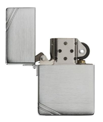 Зажигалка ZIPPO Реплика 1935 года с покрытием матовый хром | 1935 Replica™ Brushed Chrome, латунь/сталь, серебристая, 37x13x52 мм