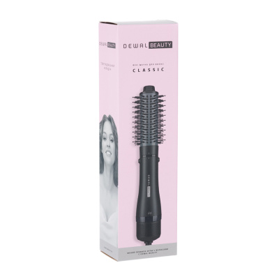 Фен-щетка DEWAL BEAUTY Classic, черная, 1000Вт, 1 насадка