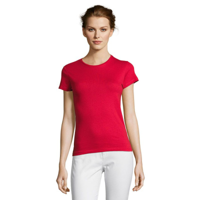 Футболка "Miss", красный_2XL, 100% х/б, 150 г/м2