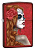 Зажигалка ZIPPO День мертвых с покрытием Красное карамелизированное яблоко | Day of Dead Candy Apple Red™, латунь/сталь,красная,глянцевая, 38x13x57мм