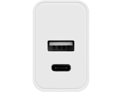 Сетевое зарядное устройство c выходами USB-A и USB-C Recharger, 10 Вт, белый