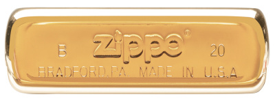 Зажигалка ZIPPO классическая с покрытием матовая латунь | Classic Brushed Brass, латунь/сталь, золотистая, матовая, 38x13x57 мм
