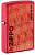 Зажигалка ZIPPO Сделано в США с красным матовым покрытием | Made in USA Design Red Matte, латунь/сталь, красная, 38x13x57 мм