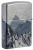 Зажигалка ZIPPO Mountain Sketch с покрытием 540 Tumbled Chrome, латунь/сталь, разноцветная, 38x13x57 мм