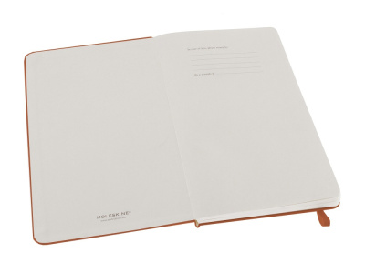 Записная книжка Moleskine Classic (в линейку) в твердой обложке, Large (13х21см), оранжевый коралл , размер A5