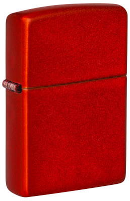 Зажигалка ZIPPO классическая с металлизированным красным покрытием | Classic Metallic Red, латунь/сталь, красная, матовая, 38x13x57 мм