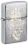 Зажигалка ZIPPO Замок черепа с покрытием матовый хром | Skull Castle Design Brushed Chrome, латунь/сталь, серебристая, 38x13x57 мм