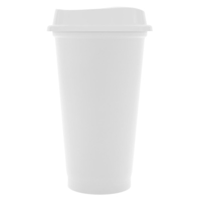 Стакан с крышкой Color Cap White