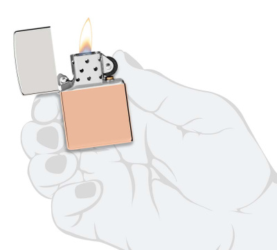 Зажигалка ZIPPO с двойным металлическим покрытием | Bimetal, медь/латунь/сталь, медная, 38x13x57 мм