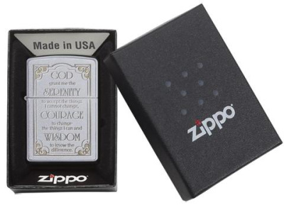 Зажигалка ZIPPO Classic с покрытием Satin Chrome™, латунь/сталь, серебристая, матовая, 38x13x57 мм