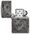 Зажигалка ZIPPO Грибы и черепа с черным глянцевым покрытием | Mushroom Skulls High Polish Black, латунь/сталь, черная, глянцевая, 38x13x57 мм