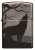Зажигалка ZIPPO Wolves Design с покрытием Black Ice®, латунь/сталь, чёрная, глянцевая, 38x13x57 мм