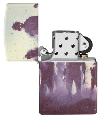 Зажигалка ZIPPO Зомби с матовым покрытием на 540 | Zombie Design 540 Matte, латунь/сталь, белая, матовая, 38x13x57 мм
