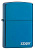 Зажигалка ZIPPO Classic с покрытием Sapphire™, с лого, латунь/сталь, синяя, глянцевая, 38x13x57 мм