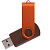 Флешка TWIST WOOD COLOR Темное дерево с оранжевым 4014.32.05.64ГБ