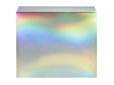 Подарочная коробка с голографическим шубером без печати Aurora, L, 260х260х100 мм. , размер L