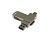 USB 2.0- флешка на 16 Гб поворотный механизм 2 в 1, c дополнительным разъемом Type-C с одноцветным металлическим клипом, серый , размер 16ГБ