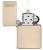 Зажигалка ZIPPO Classic с покрытием Flat Sand, латунь/сталь, бежевая, глянцевая, 38x13x57 мм
