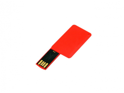 USB-флешка на 16 Гб в виде пластиковой карточки, красный , размер 16ГБ