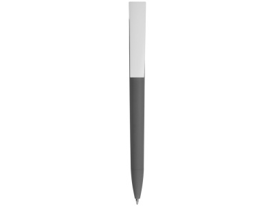 Ручка пластиковая soft-touch шариковая Zorro, серый/белый