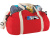 Хлопковая сумка Barrel Duffel, красный/бежевый Хлопковая сумка Barrel Duffel, красный/бежевый
