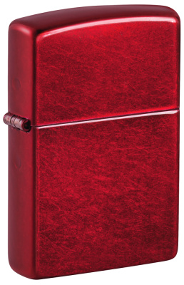Зажигалка ZIPPO классическая с покрытием Красное карамелизированное яблоко | Candy Apple Red™, латунь/сталь, красная, глянцевая, 38x13x57 мм