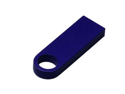 USB 3.0-флешка на 64 Гб с мини чипом и круглым отверстием, синий , размер 64ГБ