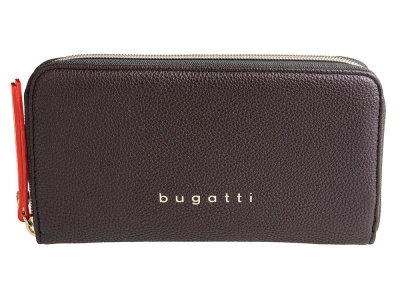 Кошелёк женский BUGATTI ЭЛЛА | ELLA, тёмно-коричневый, полиуретан, 19х2х10 см