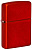 Зажигалка ZIPPO классическая с металлизированным красным покрытием | Classic Metallic Red, латунь/сталь, красная, матовая, 38x13x57 мм