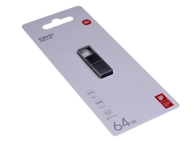USB 3.0-флешка на 64 Гб с разъемами USB-A и Type-C, серебристый , размер 64ГБ