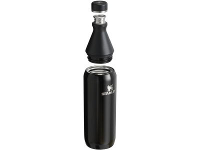 Бутылка для воды Stanley All Day Slim объемом 600 мл - черный глянцевый